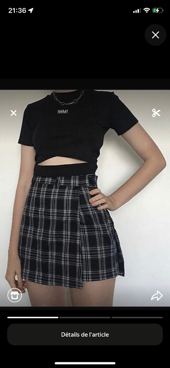 Jupe à carreaux WEEKDAY