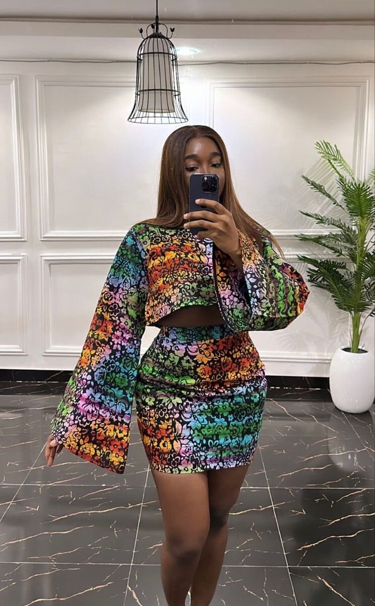 Ensemble coloré à motifs