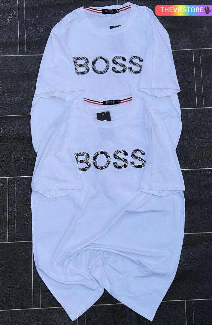 T-shirt "BOSS" Blanc Unisexe