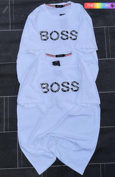 T-shirt "BOSS" Blanc Unisexe