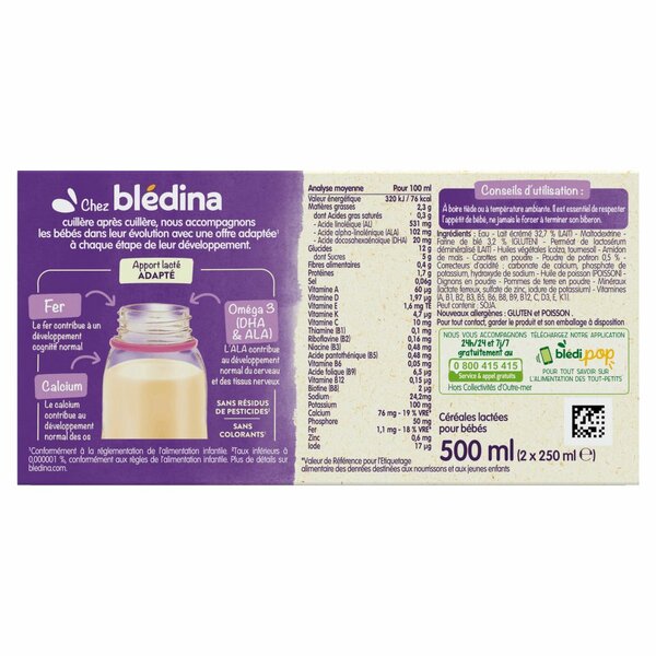 Blédina Blédîner Céréales Carottes