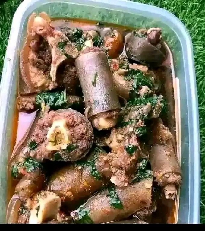 Cow meat  pepper soup