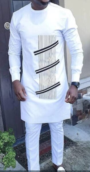 Ensemble africain blanc chic