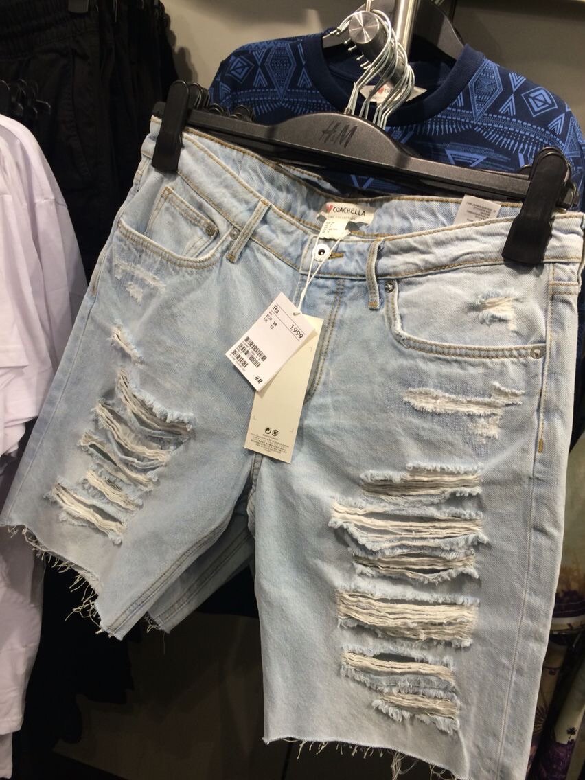 Shorts en jean déchiré