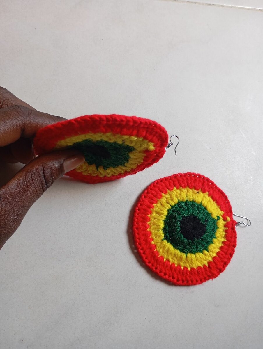 Boucles d'oreilles crochet rond multicolore