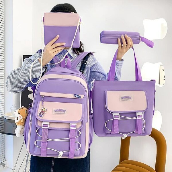 Girl's Fashion Backpack, Pair Of 4