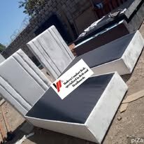 custom made bed with a high base