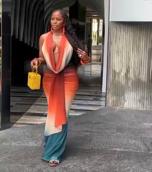 Robe longue dégradée chic