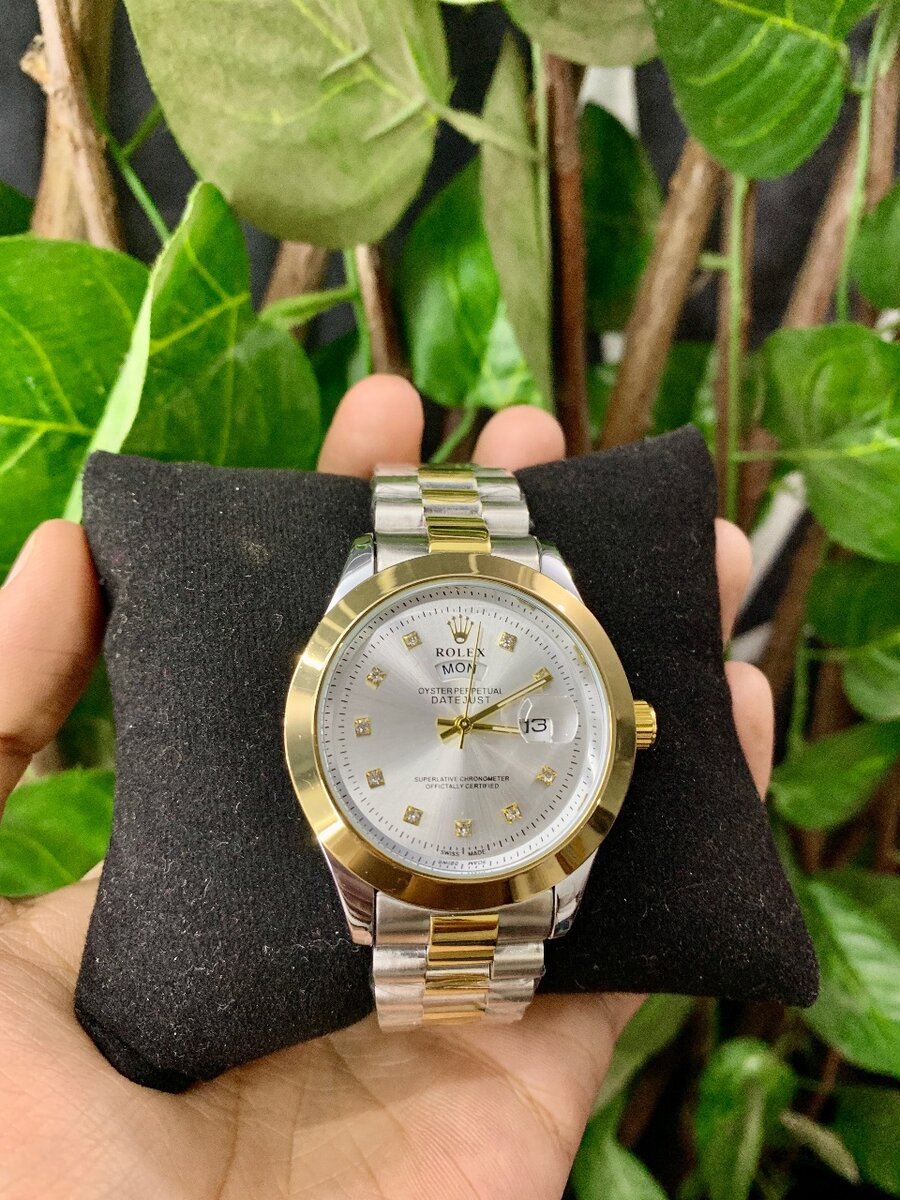 Rolex Tow-Ton White Golden Watch