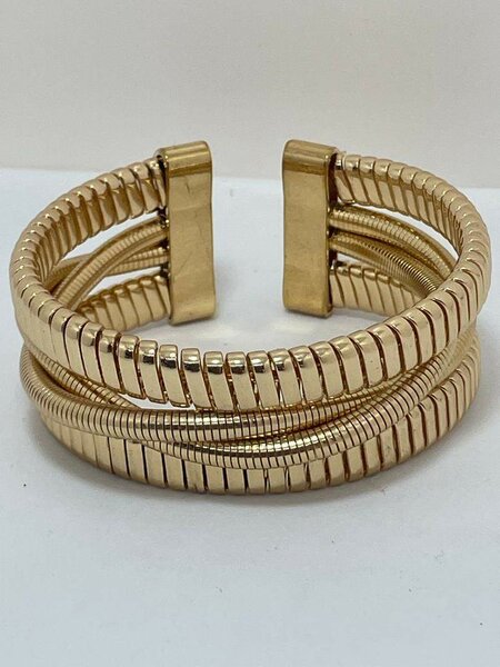 Bracelet manchette doré élégant