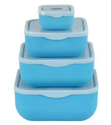 Square Bowl Set 4 in1 / Splash Bowl Set 4 in1 With Lid (Square)