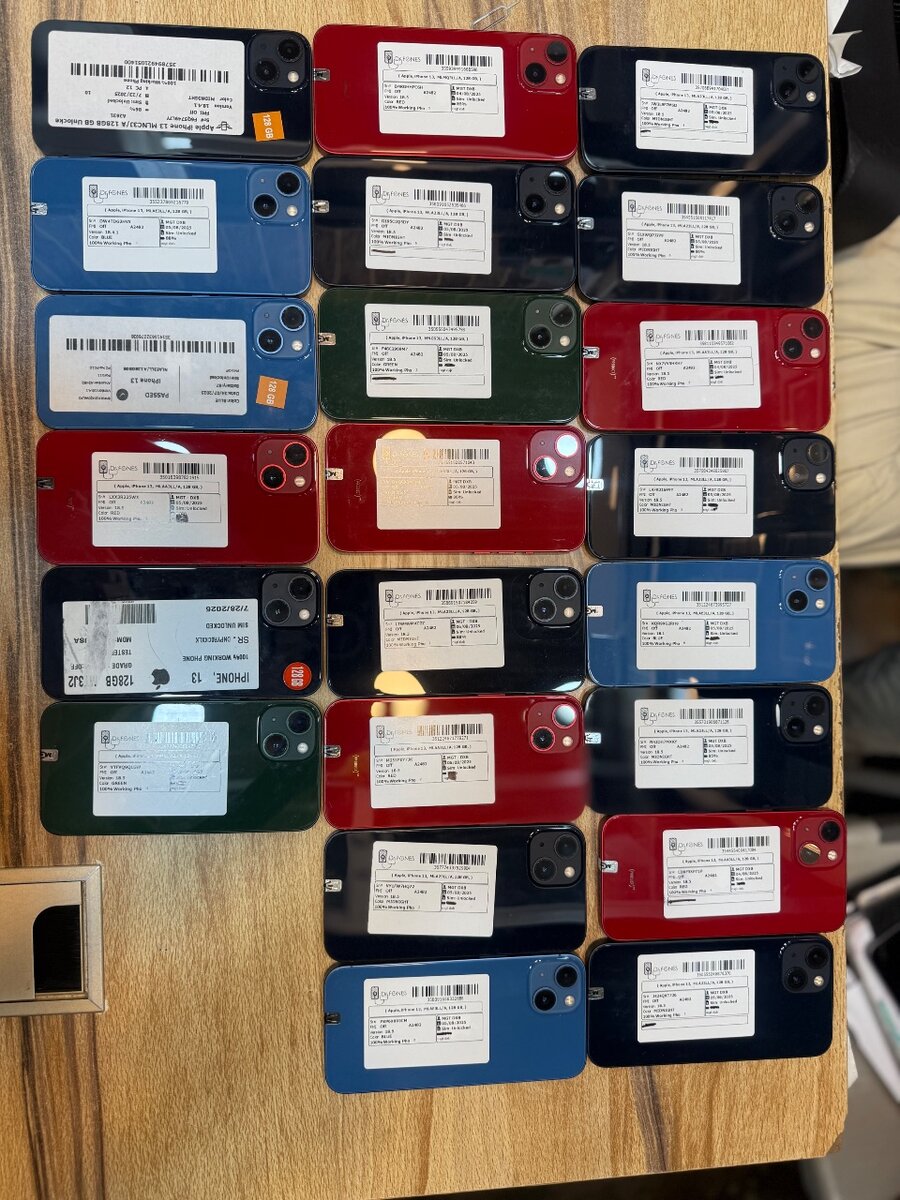 Smartphones débloqués multicolores