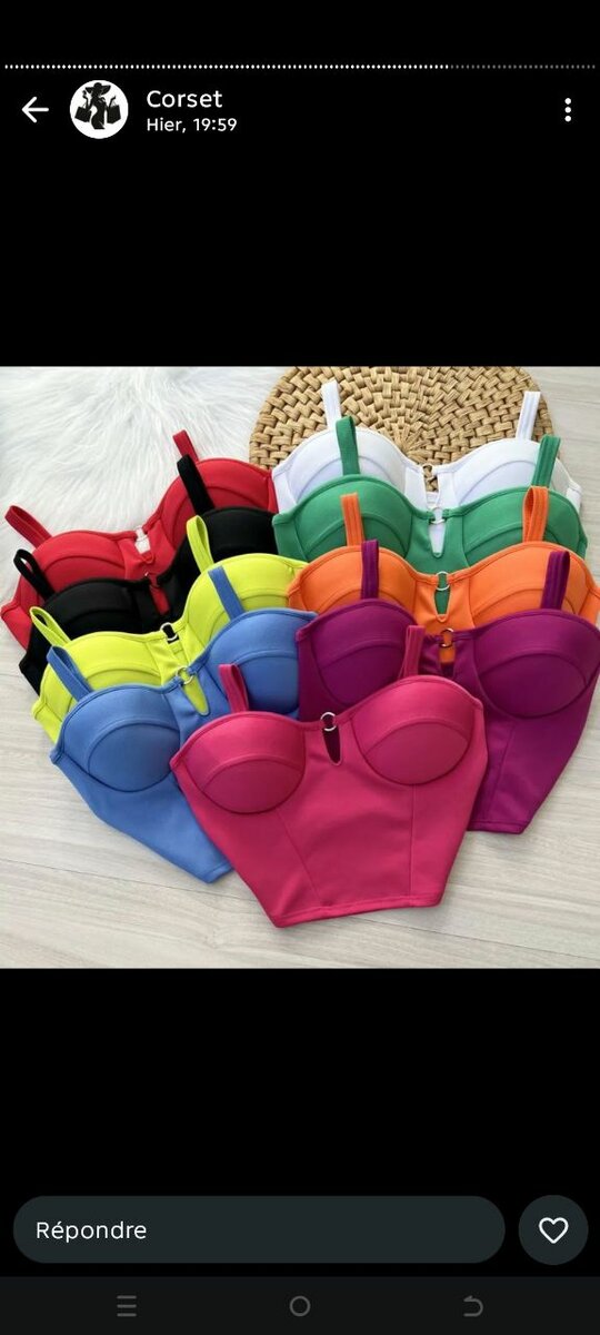 Corset bustier coloré