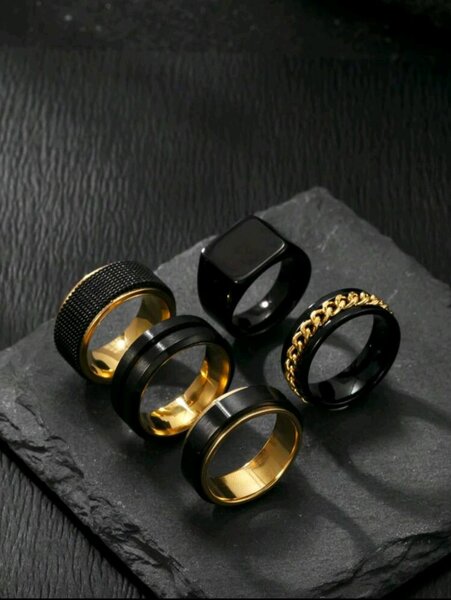 Ensemble de Bagues Homme Élégantes