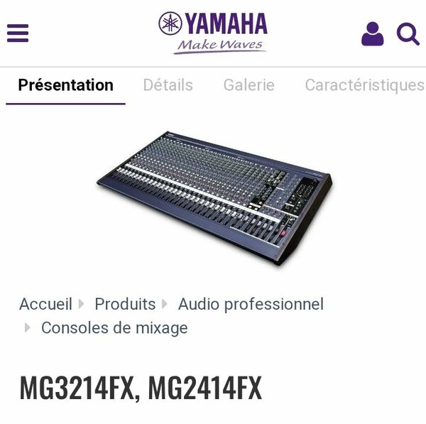 Mg32 table de mixage Yamaha