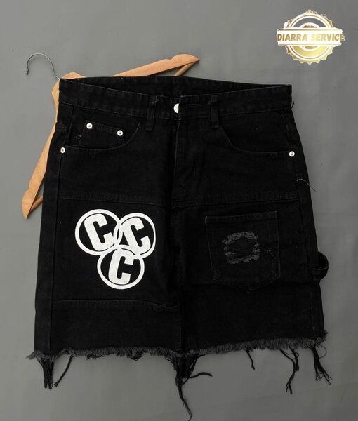 Jupe en denim avec motifs