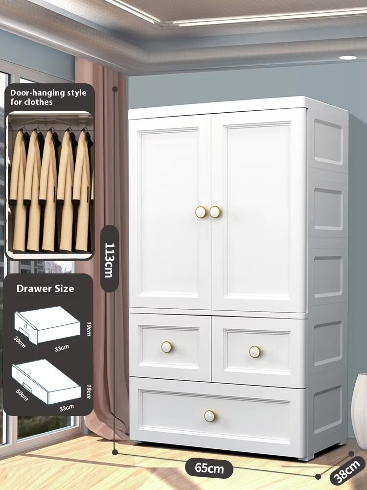 Armoire blanche avec penderie