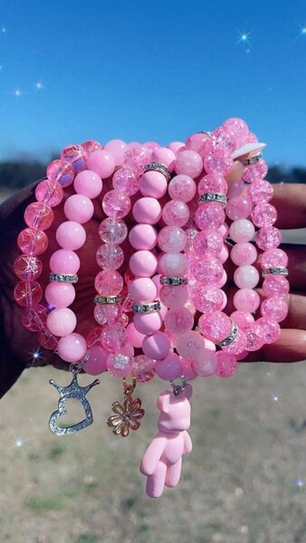 Bracelets en perles colorées