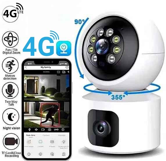 Caméra double objectifs 4G