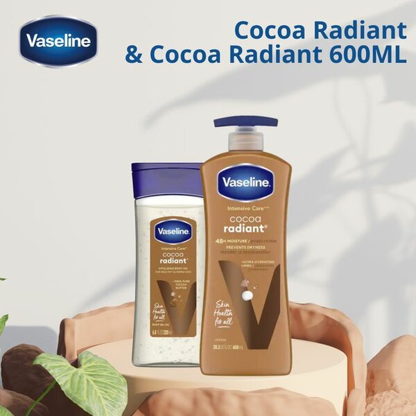 Vaseline Vaseline® Intensive Care Cocoa Radiant Lotion 600ML & Cocoa Radiant Huile 200ML