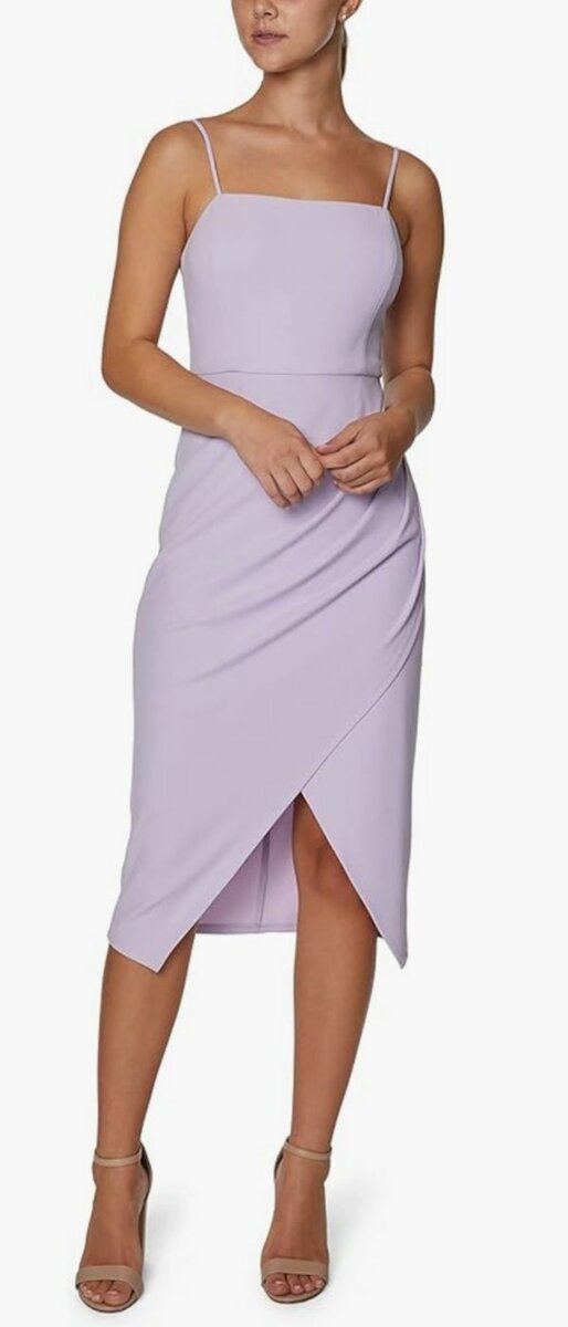 Laundry by Shelli Segal Women's Asymmetrical Midi Dress