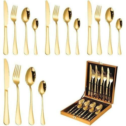 Service à couverts doré 24 pièces