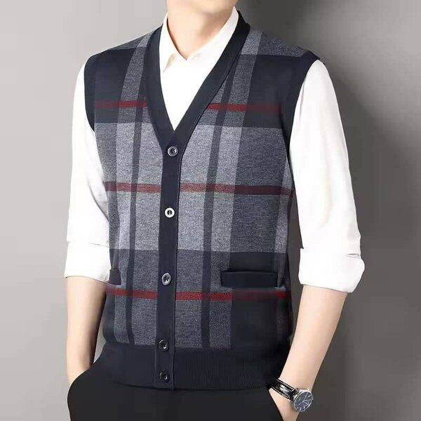 Gilet en maille pour homme élégant