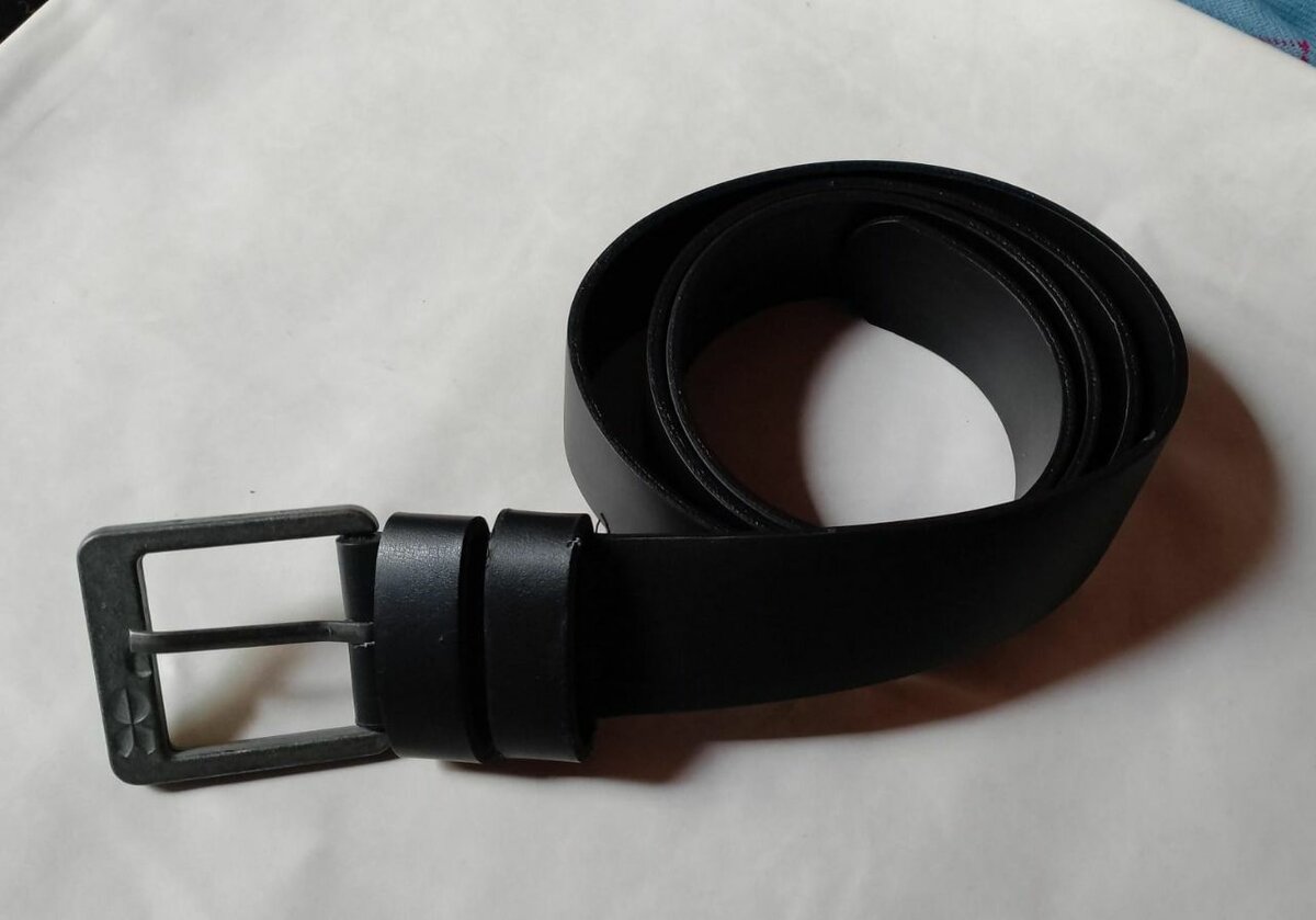 Pure cow leather dress belt with double straps pant belt