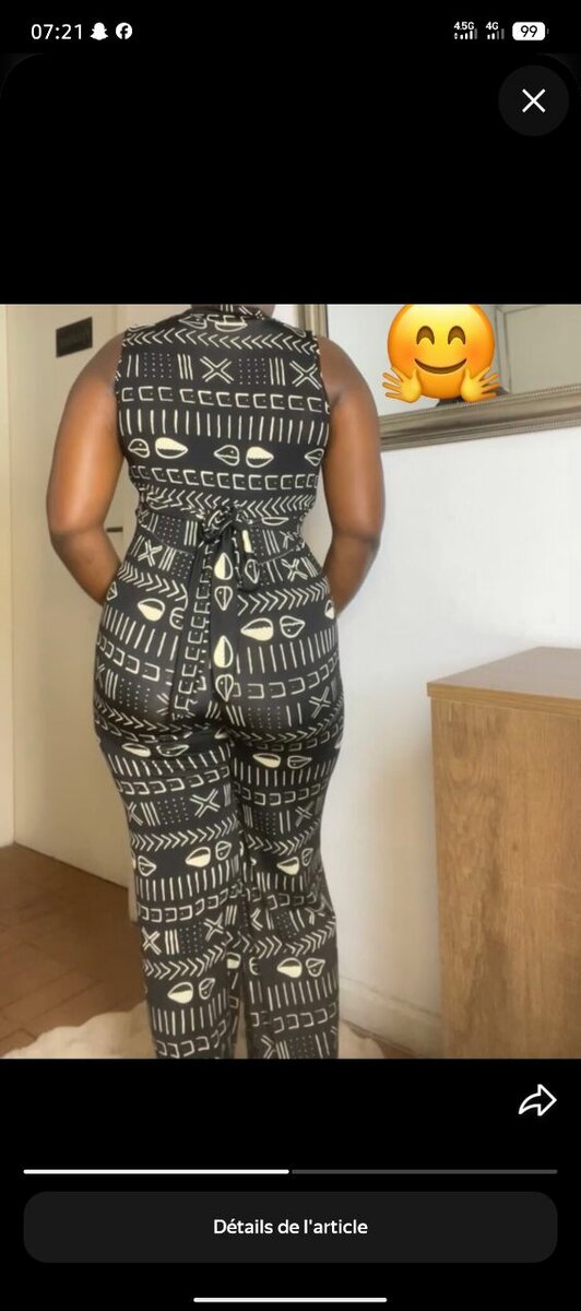 Combinaison élégante imprimée