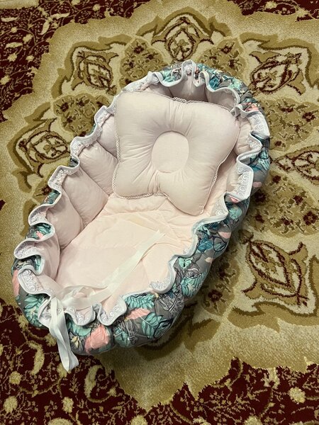 Люлька матрас с подушкой для новорожденных малышей