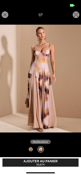 Robe longue multicolore élégante