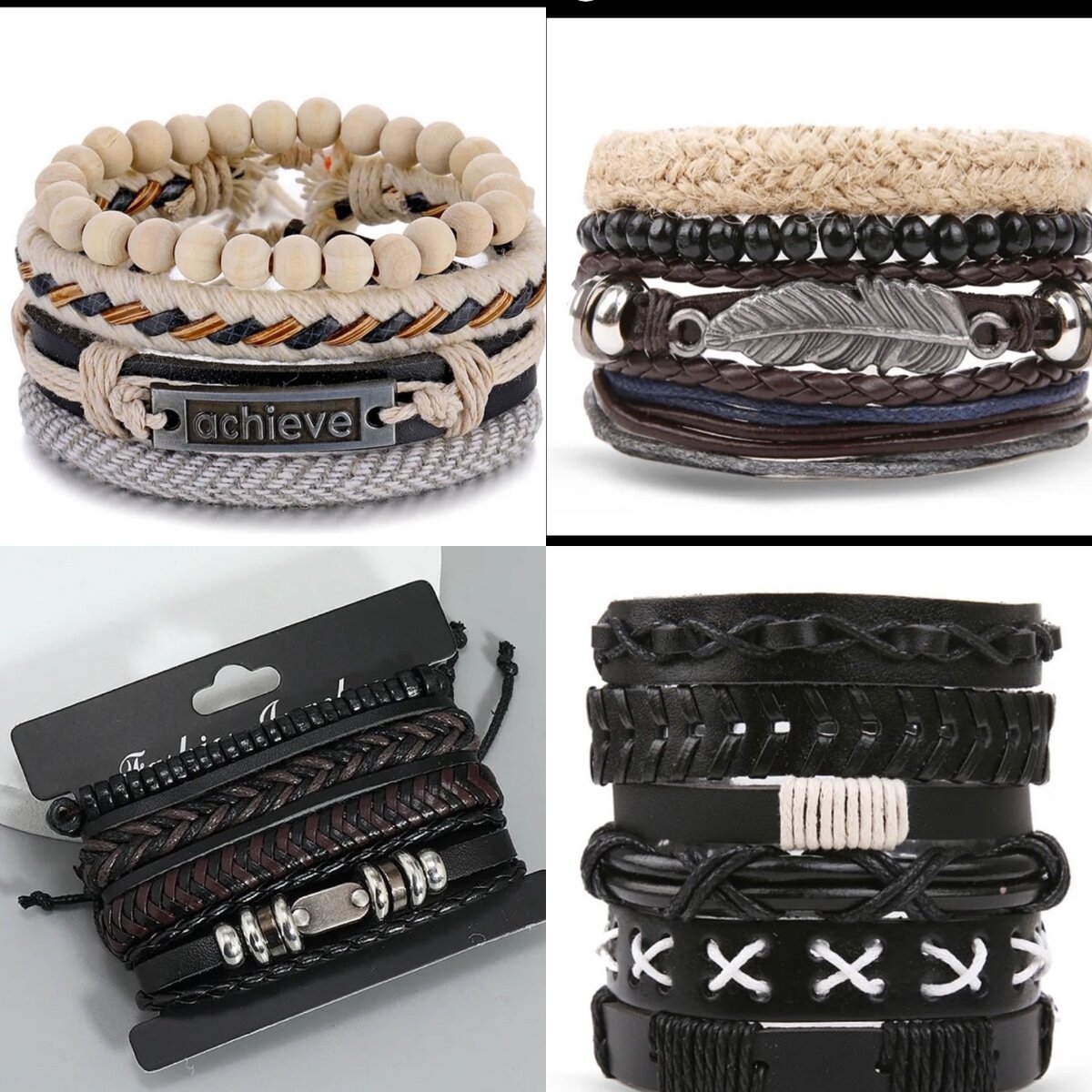8pcs bracelet homme