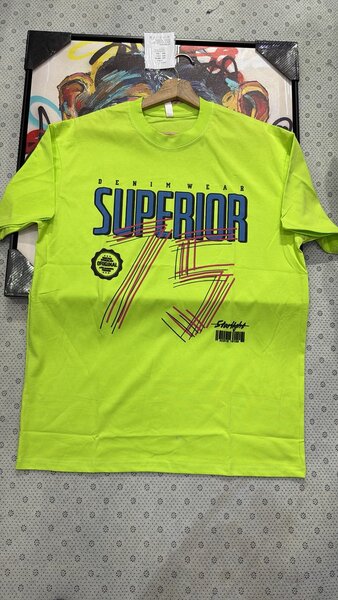 T-shirt jaune fluo Superior 75