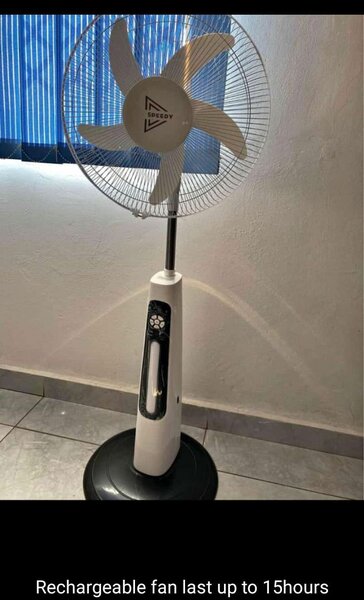 Rechargeable fan with solar panels