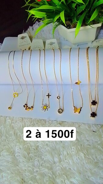 Colliers élégants dorés