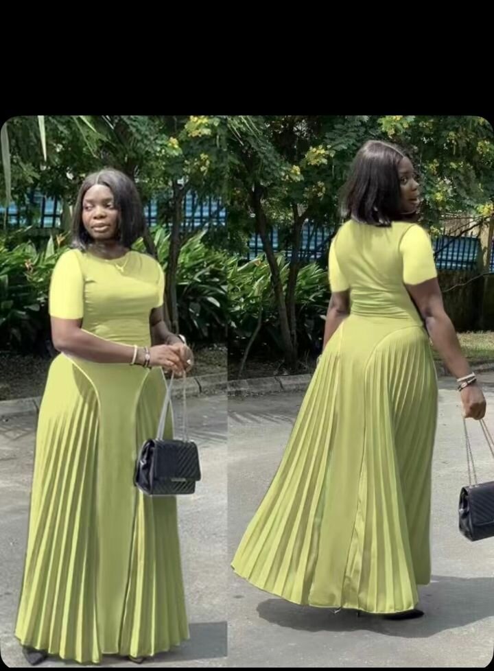 Robe plissée élégante