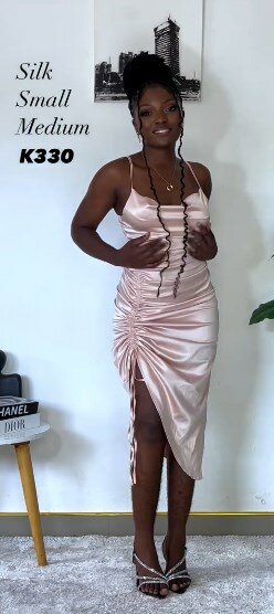 Light pink silk dress