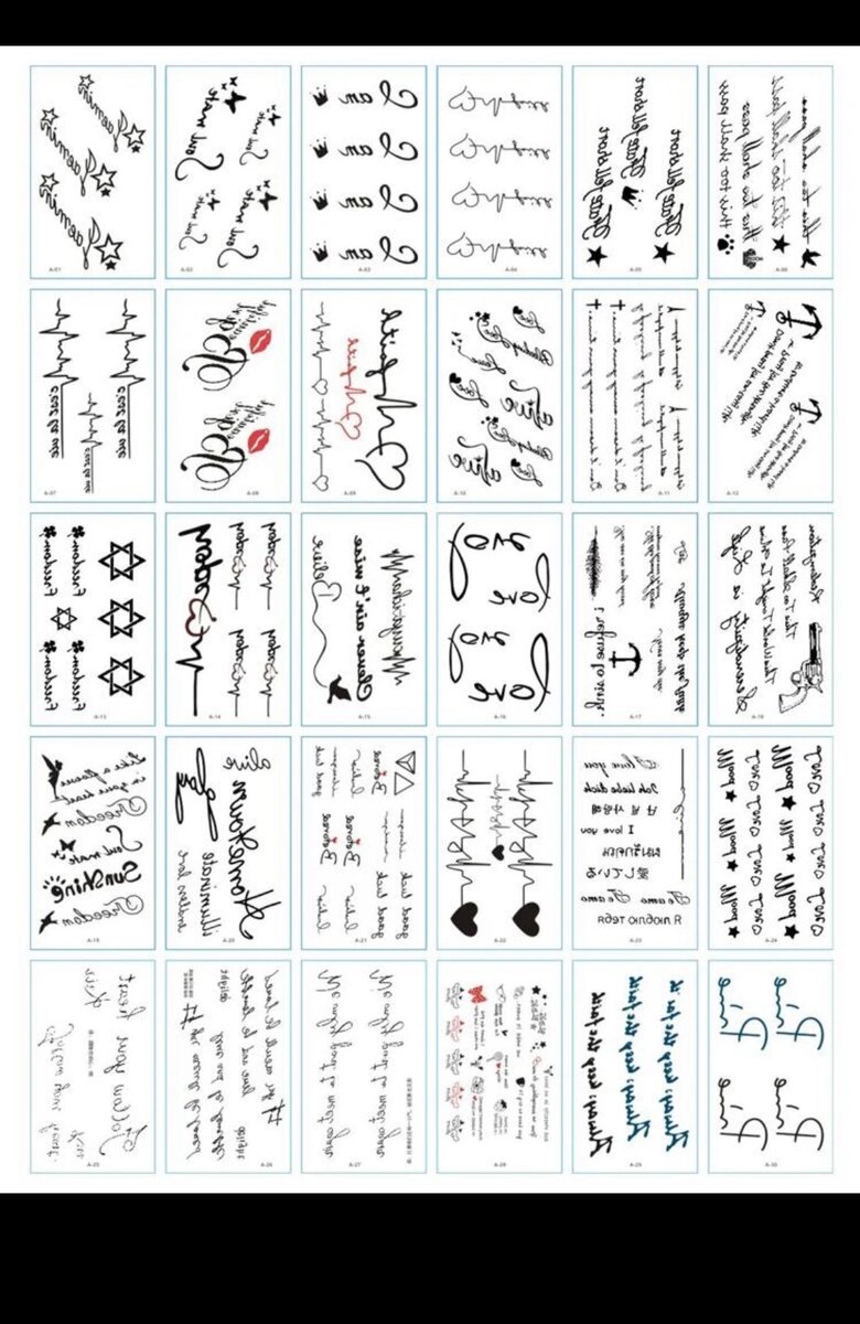 Faux Tatouages temporaires