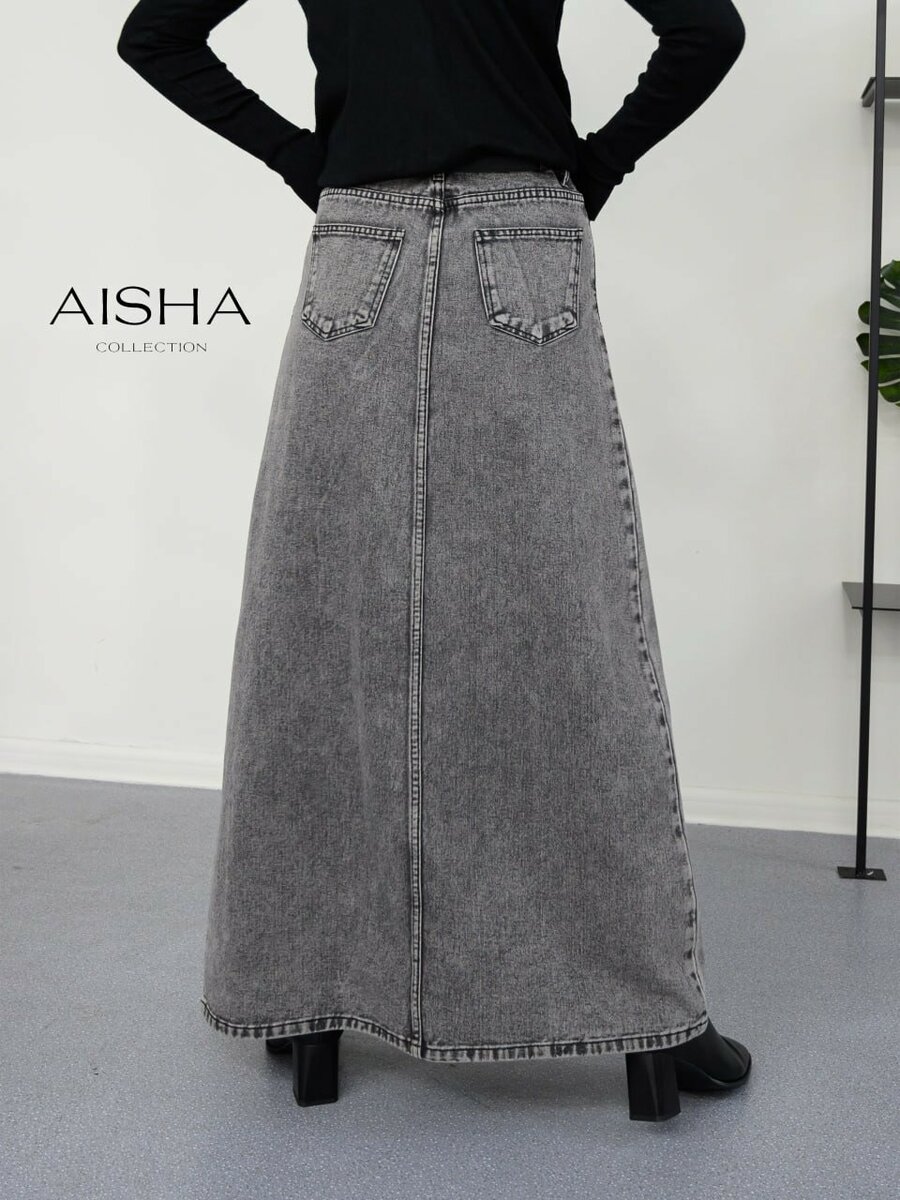 Джинсовая длинная юбка