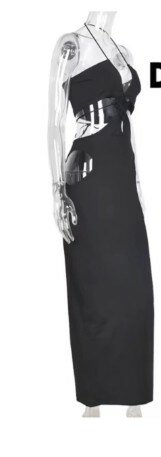 Black maxi dress with cutouts
