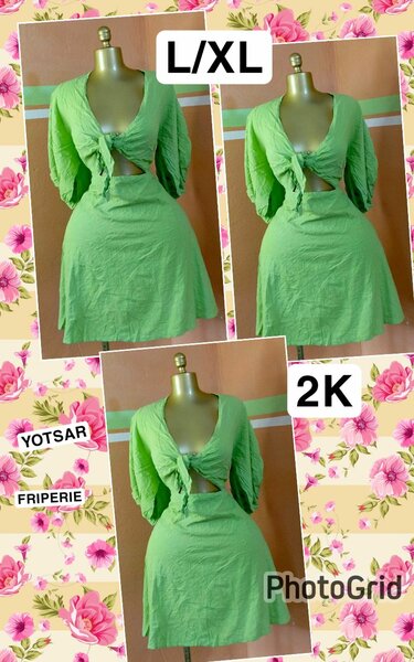 Robe verte élégante L/XL