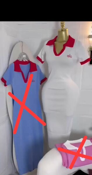 Robe polo ajustée blanche