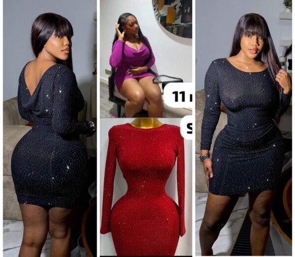 Robe moulante pailletée élégante