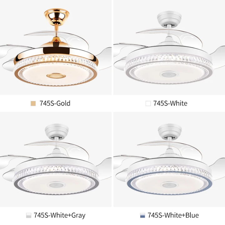 Ventilateur plafonnier LED moderne télécommandé