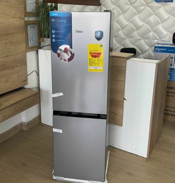 Midea Silver Double Door Bottom Freezer