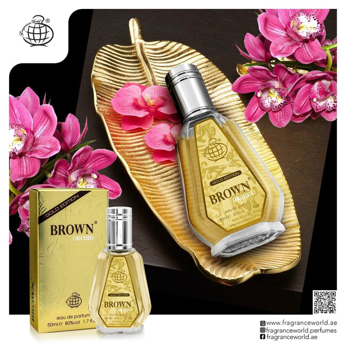 Fragrance world Brown Orchid Gold Edition eau de parfum 50ml