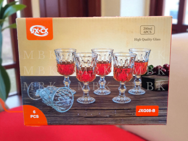 Verres à vin en cristal 6 pièces