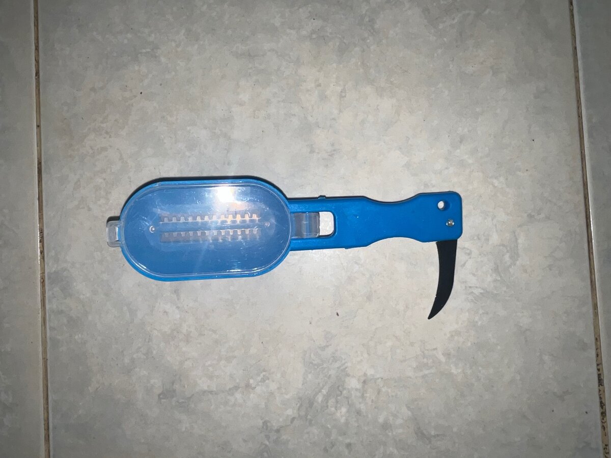 2 Écailleuses de poisson 3 en 1 (bleu)