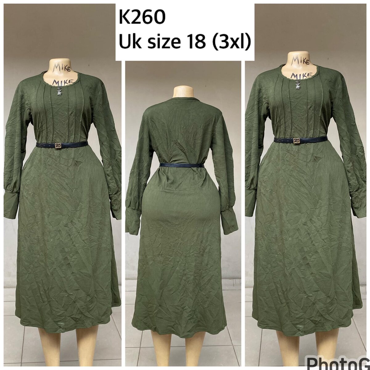 green dress plain