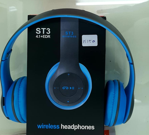 wireless ST3 headphones blue
